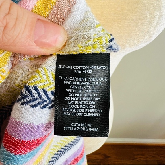 5twelve multicolor diagonal stripe surplice sleeveless top - Picture 8 of 9